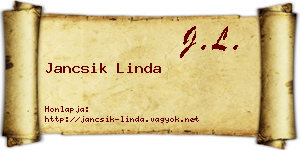 Jancsik Linda névjegykártya